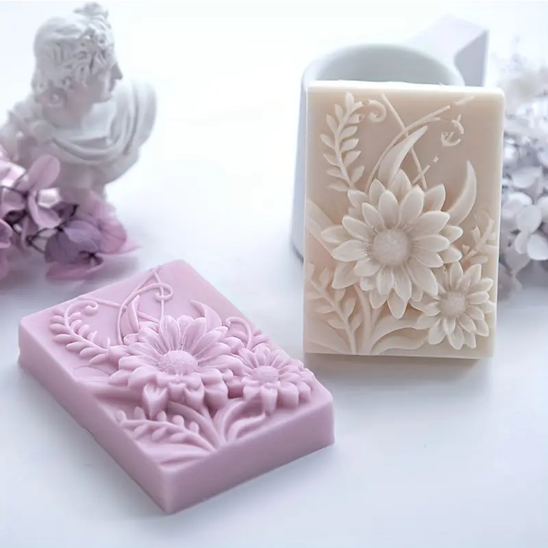 Soap Making Additives - ثلاثية الأبعاد زهرة مربع الصابون قالب