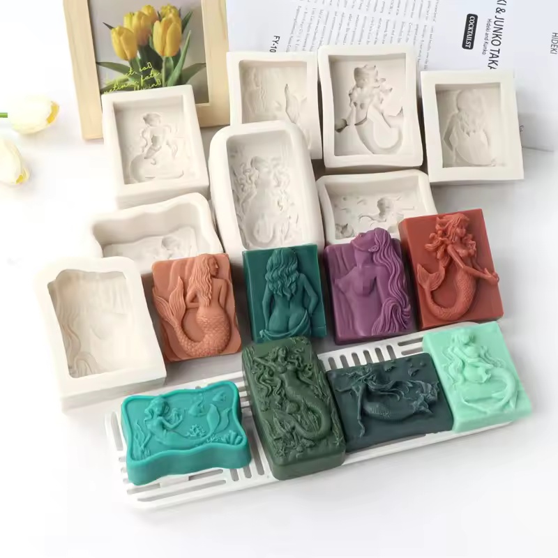 Soap Making Activity - قالب شمع مستطيل الشكل بتصميم حورية