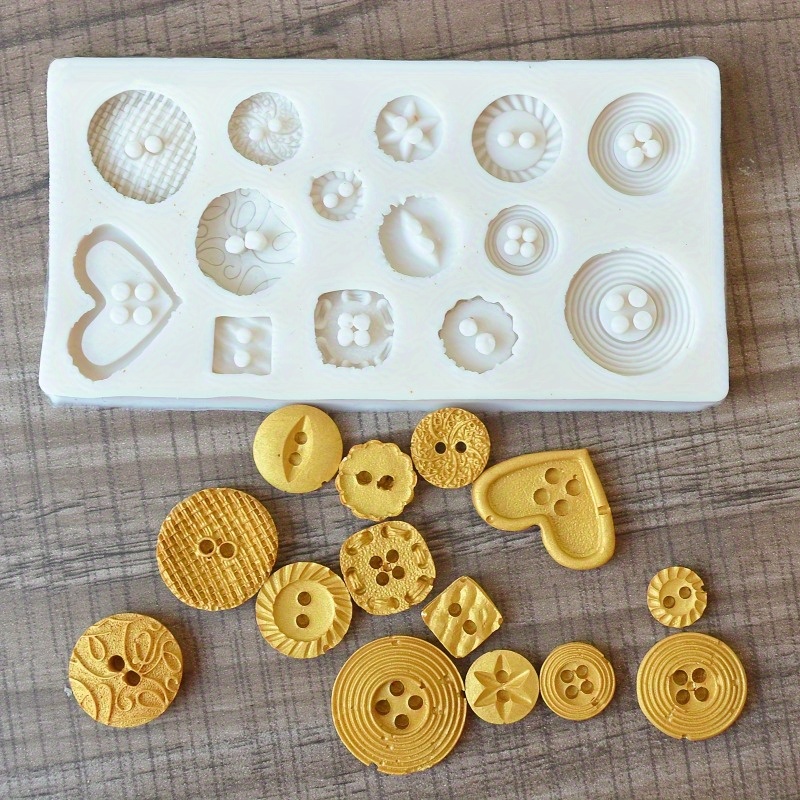 قالب سيليكون على شكل أزرار، قا - مراجعة Soap Making Material وسعره